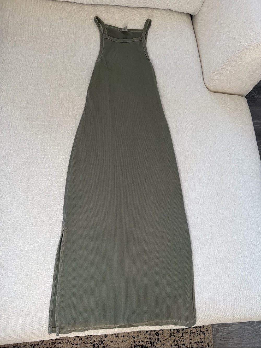 Old Navy Olive Green Midi Tank Dress